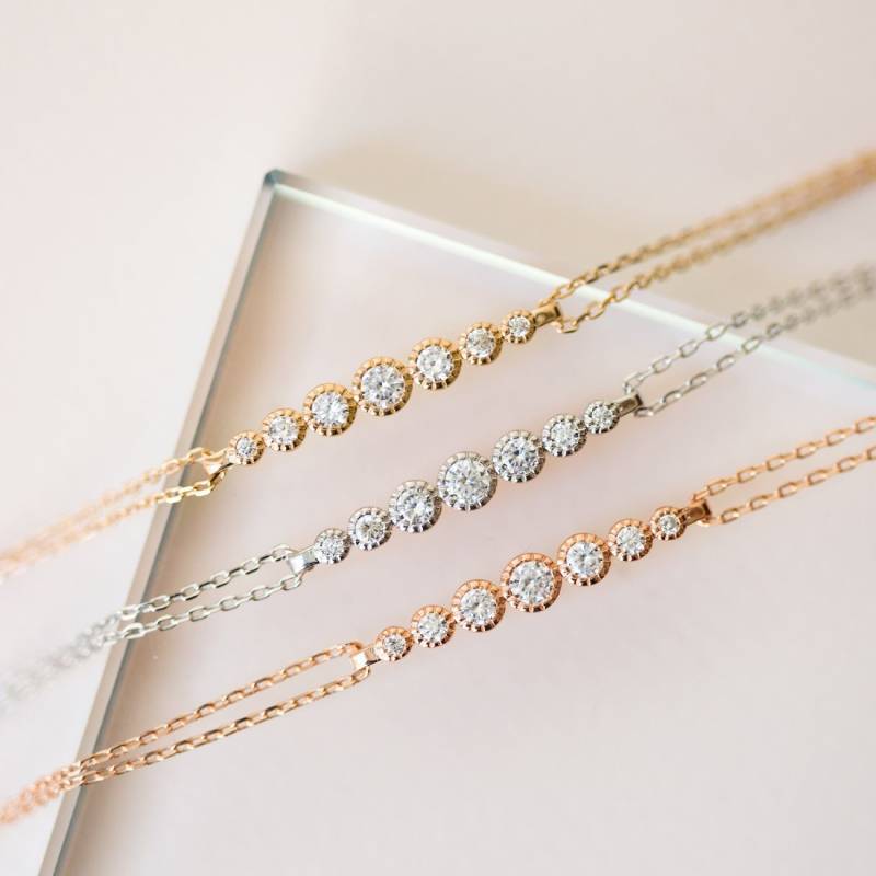 Kristallarmband, Goldarmband, Zierliche Halskette, Stapelbare Armbänder, B204 von AccessoriesAtelier