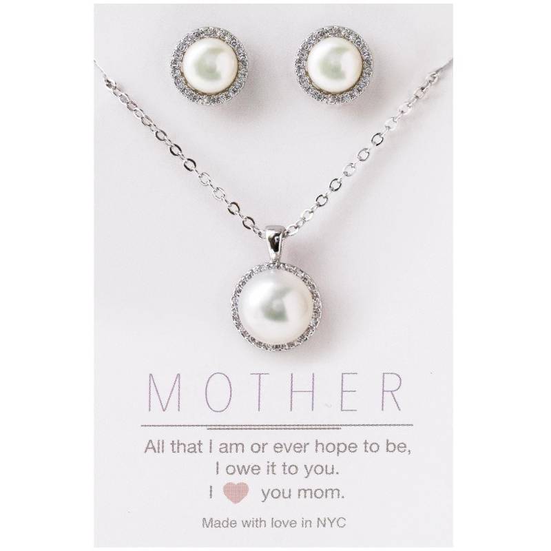Mom Schmuckset, Geschenke Für Mutter, Geschenk Perlenkette Set, Mütter Halskette, Perlenschmuckset, N523-12 von AccessoriesAtelier