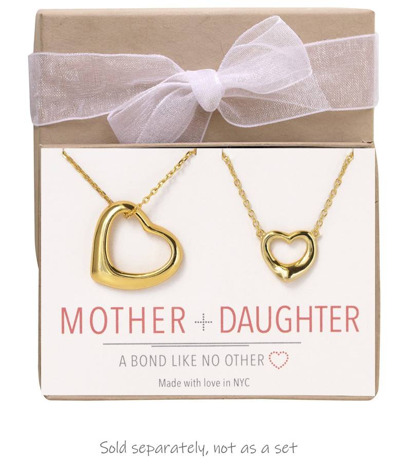 Mutter Tochter Kette, Herz Schmuck, Geschenk, Halskette, N315 + N318-15 von AccessoriesAtelier