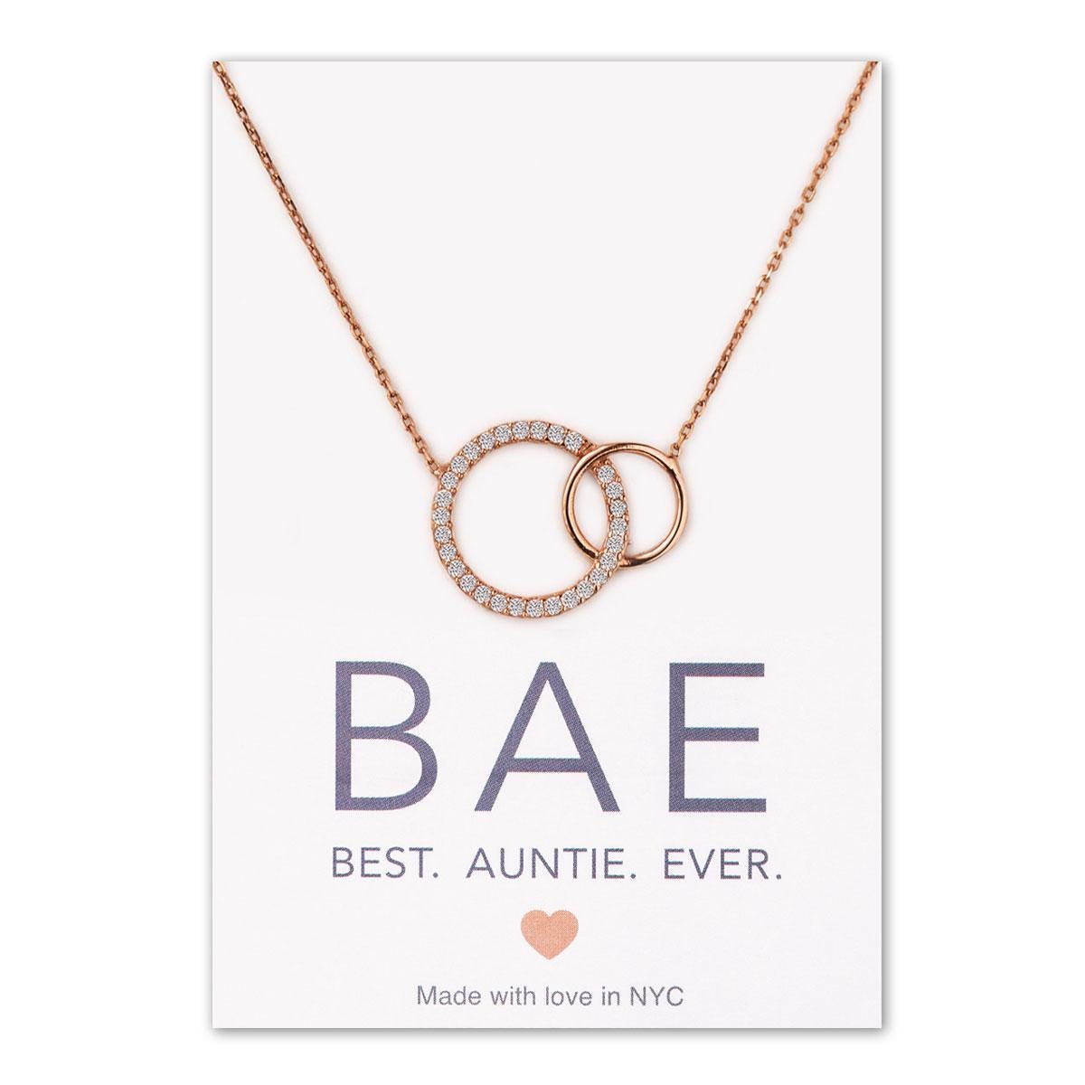 Rose Gold Interlocking Kreis Halskette - Geschenk Für Tante, Sie, Weihnachtsgeschenk von AccessoriesAtelier