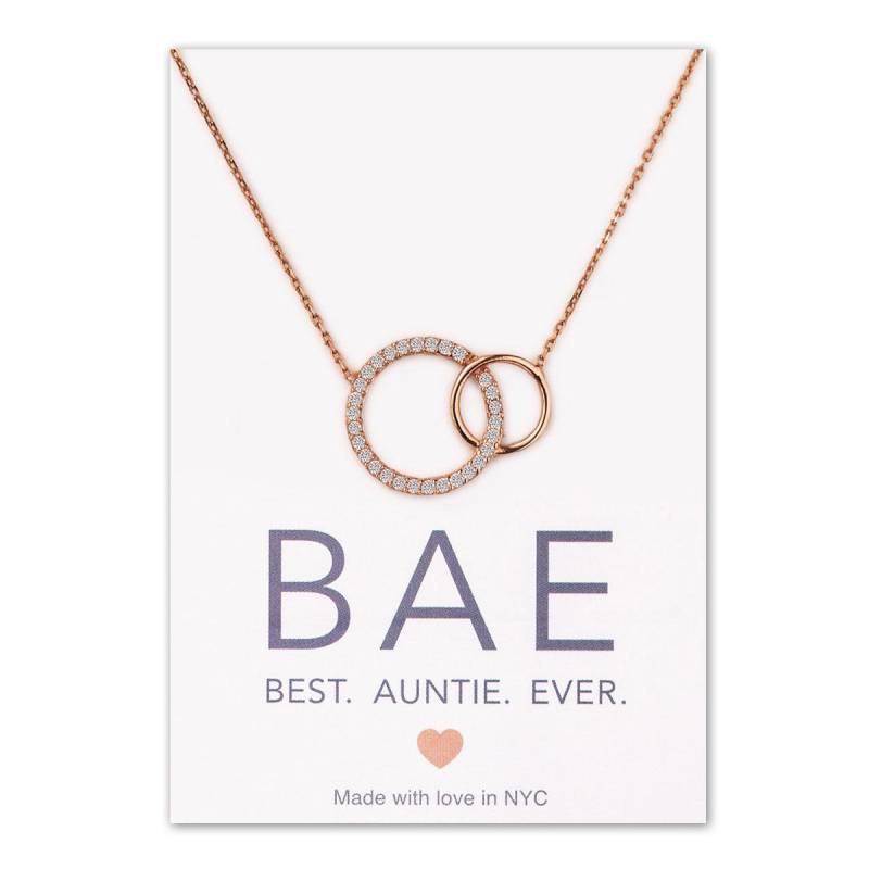 Rose Gold Interlocking Kreis Halskette - Geschenk Für Tante, Sie, Weihnachtsgeschenk von AccessoriesAtelier