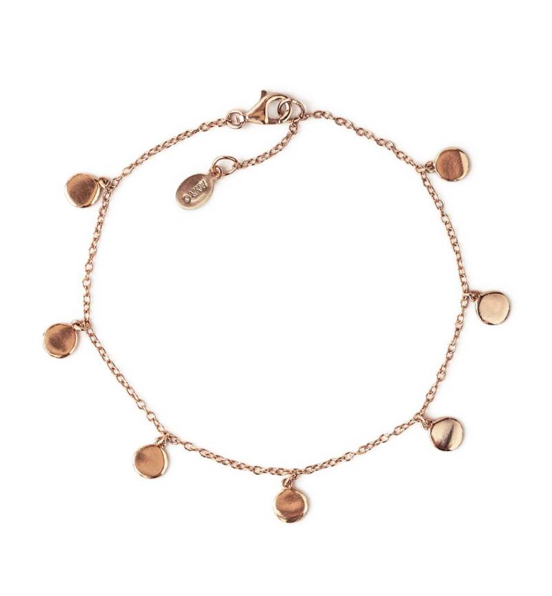 Rose Gold Disc Armband - Sterling Silber Anhänger von AccessoriesAtelier