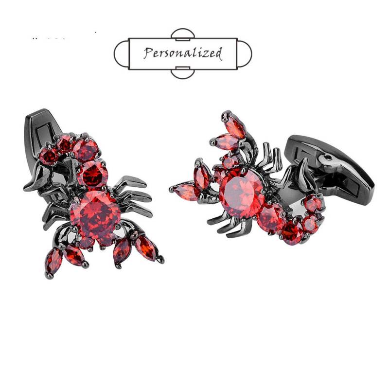 Personalisierte Manschettenknöpfe, Skorpion Manschettenknöpfe - Kaiser Skorpion Arachnid | Paar Lebenslange Garantie，zircon von AccessoriesCarving