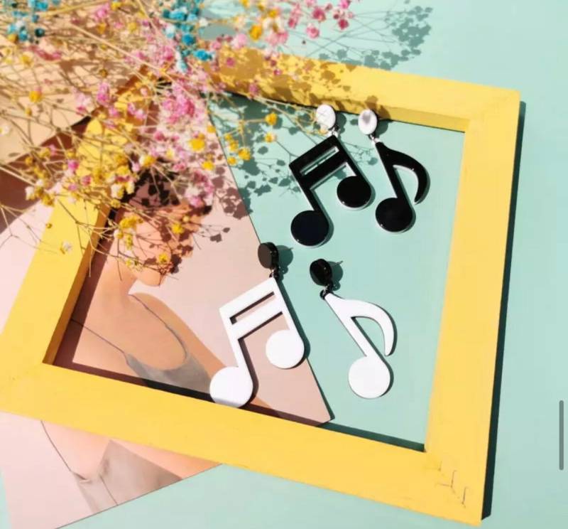 Musiknoten Ohrringe | Acryl Schöne Leichte Ohrringe von AccessoriesHouseCA