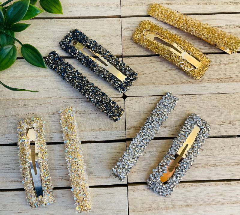 Wunderschöne Perlen Haarspange | Hakenklammern| Pailletten Haarklammern von AccessoriesHouseCA