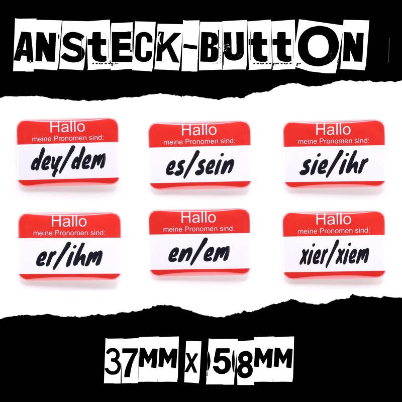 Button Gender Pronomen Spezifisch Ansteckbutton von AccessoriesProjekt3D
