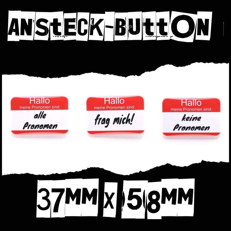 Button Gender Pronomen Unspezifisch Ansteckbutton von AccessoriesProjekt3D