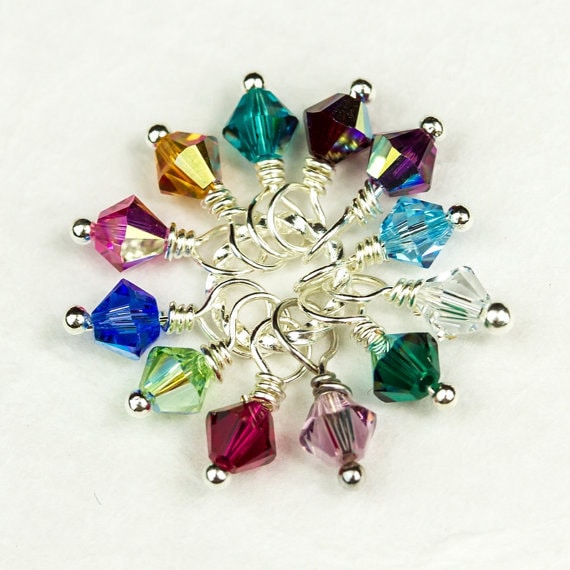 Swarovski Geburtssteincharme, Baumeln, Draht Gewickelt 4 Mm Handgemacht von AccessoriesSimply