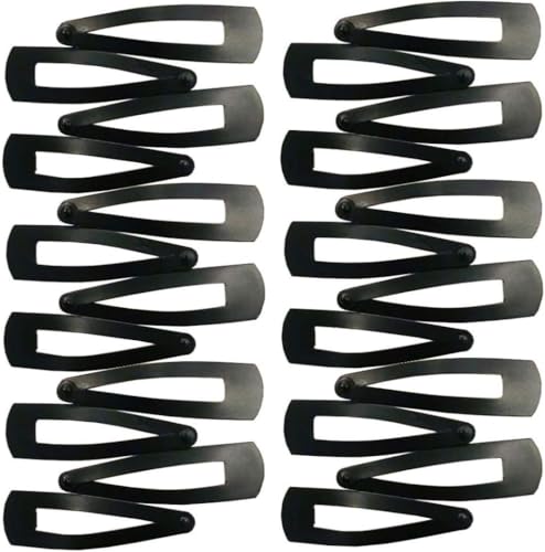 Accessorize Kingdom Tic Tac Haarspangen, Haarschmuck für Frauen und Mädchen, Mattschwarz, L (2 Stück, 24 Stück) von Accessorize Kingdom