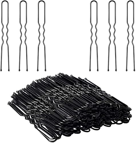 Accessorize Kingdom U-förmige Haarnadeln für Frauen, Juda Pins, 100 Stück, schwarze Haarstyling-Clips (mittel (6 mm), 100 Stück von Accessorize Kingdom