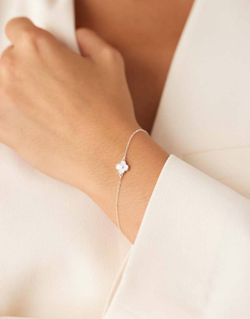 Accessorize - Armband aus 925er Sterlingsilber mit Kleeblattanhänger von Accessorize
