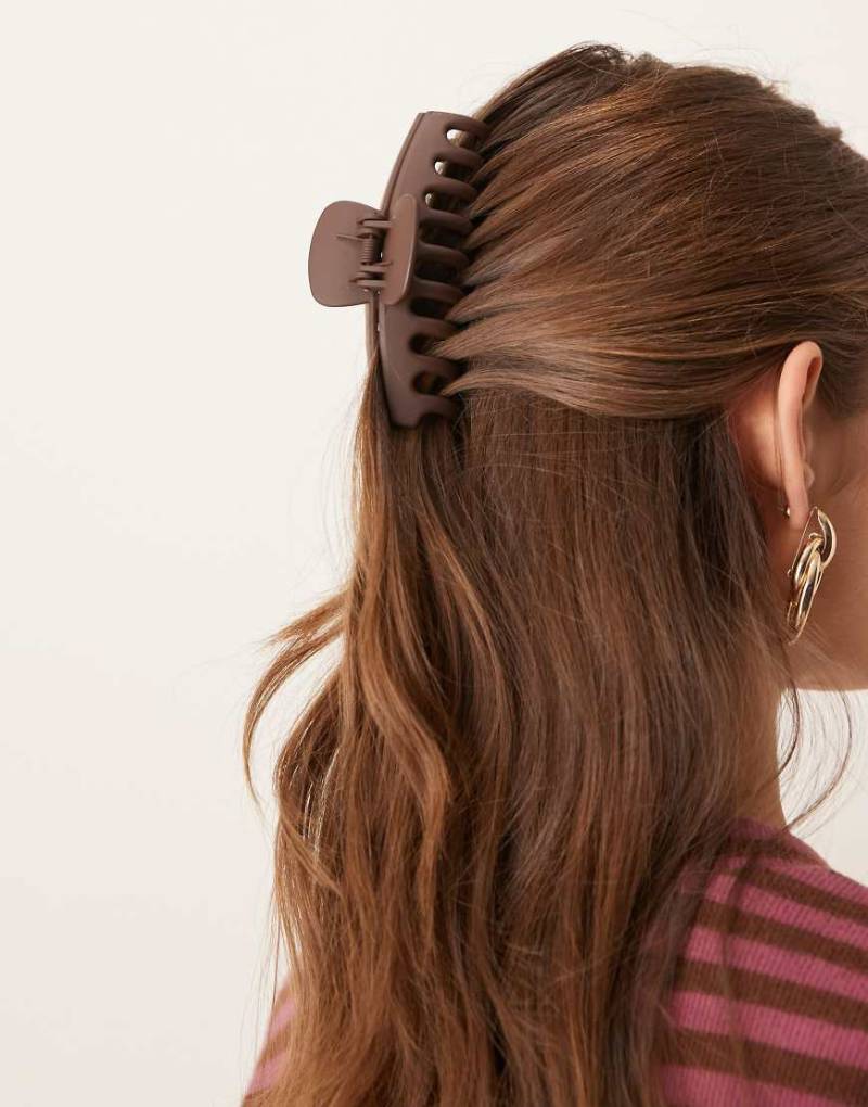 Accessorize - Extragroße Haarklammer in mattem Braun-Brown von Accessorize