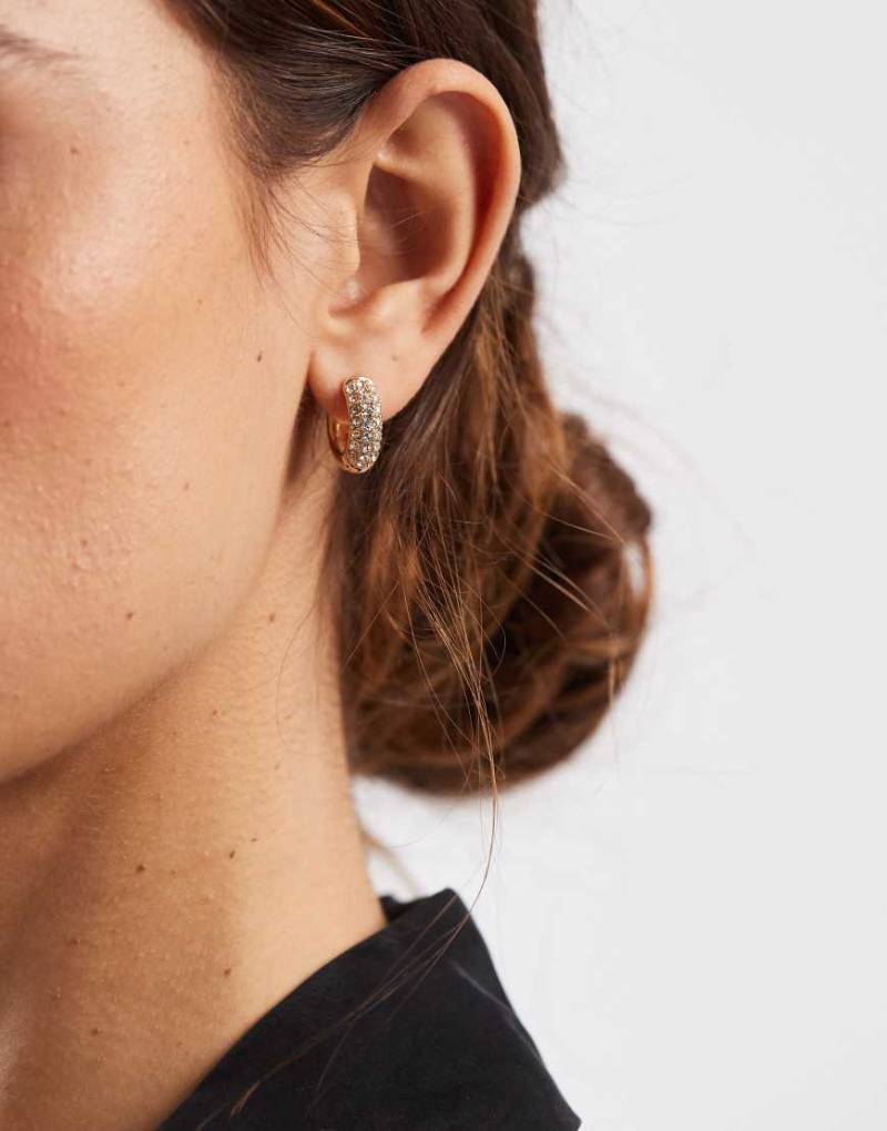 Accessorize - Glitzernde kleine Creolen in Goldoptik-Goldfarben von Accessorize