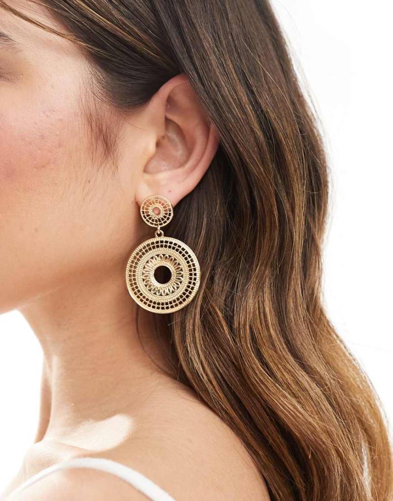 Accessorize - Goldfarbene Ohrringe mit Scheiben-Design von Accessorize