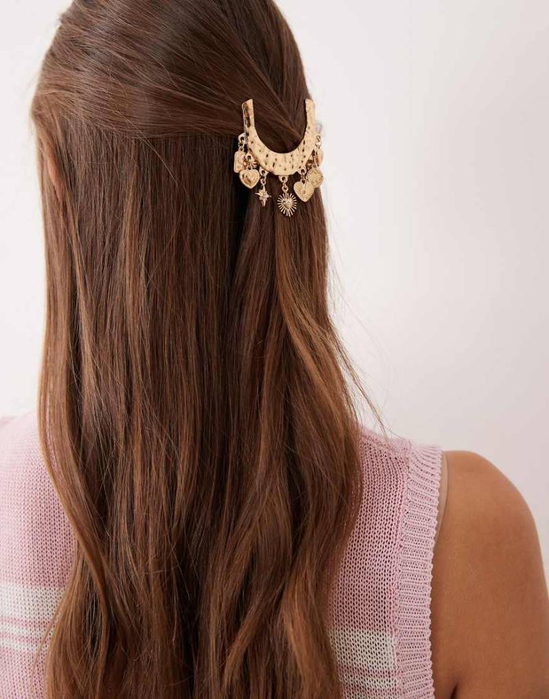 Accessorize - Haarspange in Goldoptik mit Hufeisen-Anhänger-Goldfarben Accessorize - Haarspange in Goldoptik mit Hufeisen-Anhänger-Goldfarben von Accessorize