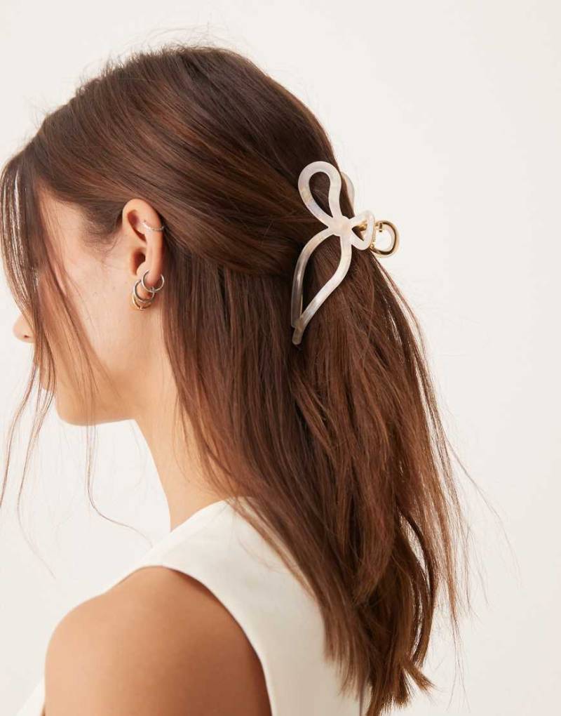 Accessorize - Haarspange in Perlmuttweiß mit Schleifendesign von Accessorize