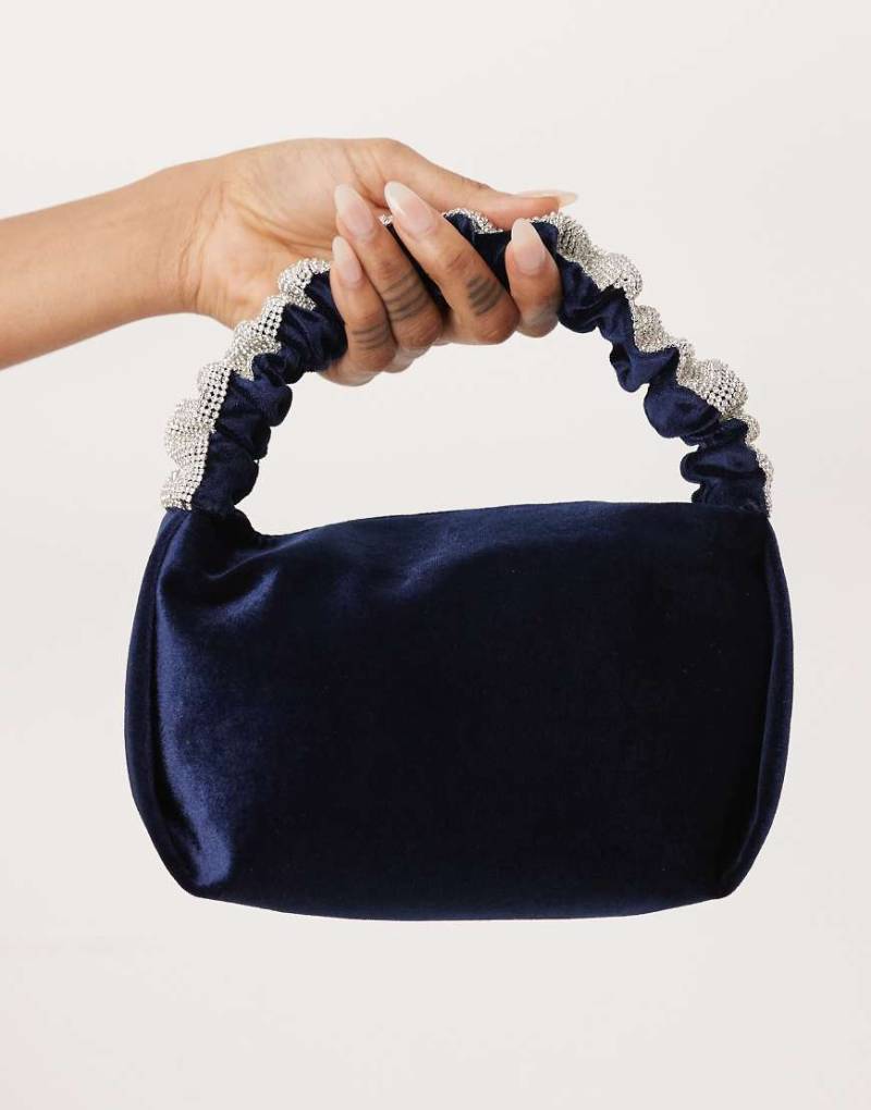 Accessorize - Handtasche in Marineblau mit Strass-Griff von Accessorize