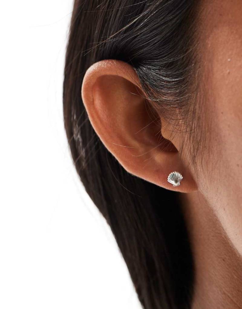 Accessorize - Kleine Muschel-Ohrringe aus Sterlingsilber von Accessorize