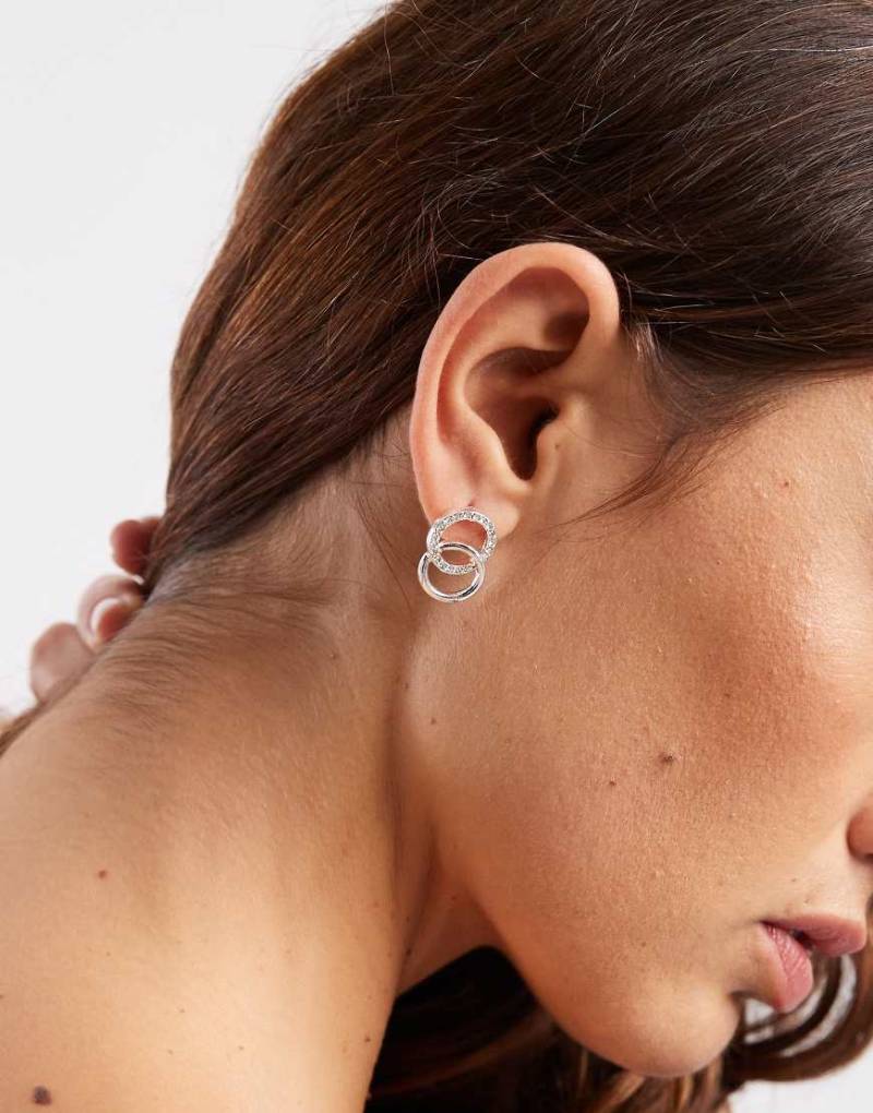 Accessorize - Kleine Ohrringe in Silberoptik mit Unendlichkeits-Design und Schmucksteinen Accessorize - Kleine Ohrringe in Silberoptik mit Unendlichkeits-Design und Schmucksteinen von Accessorize