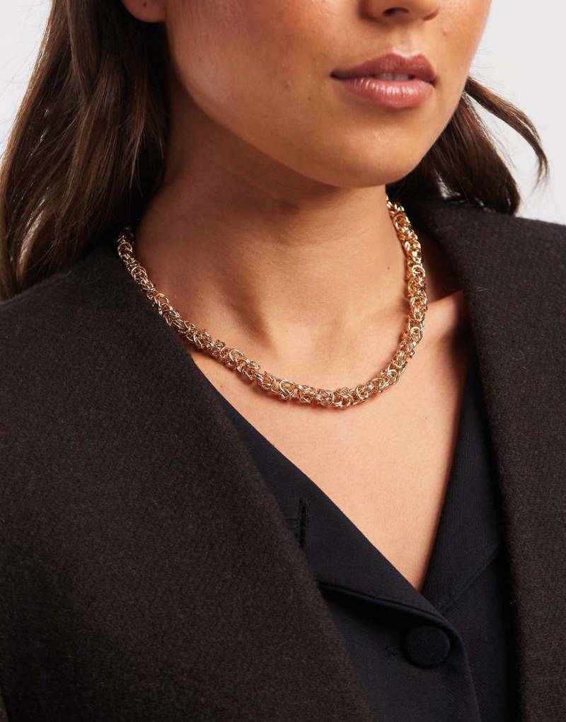 Accessorize Luxe - Strukturierte Halskette in Goldoptik-Goldfarben von Accessorize