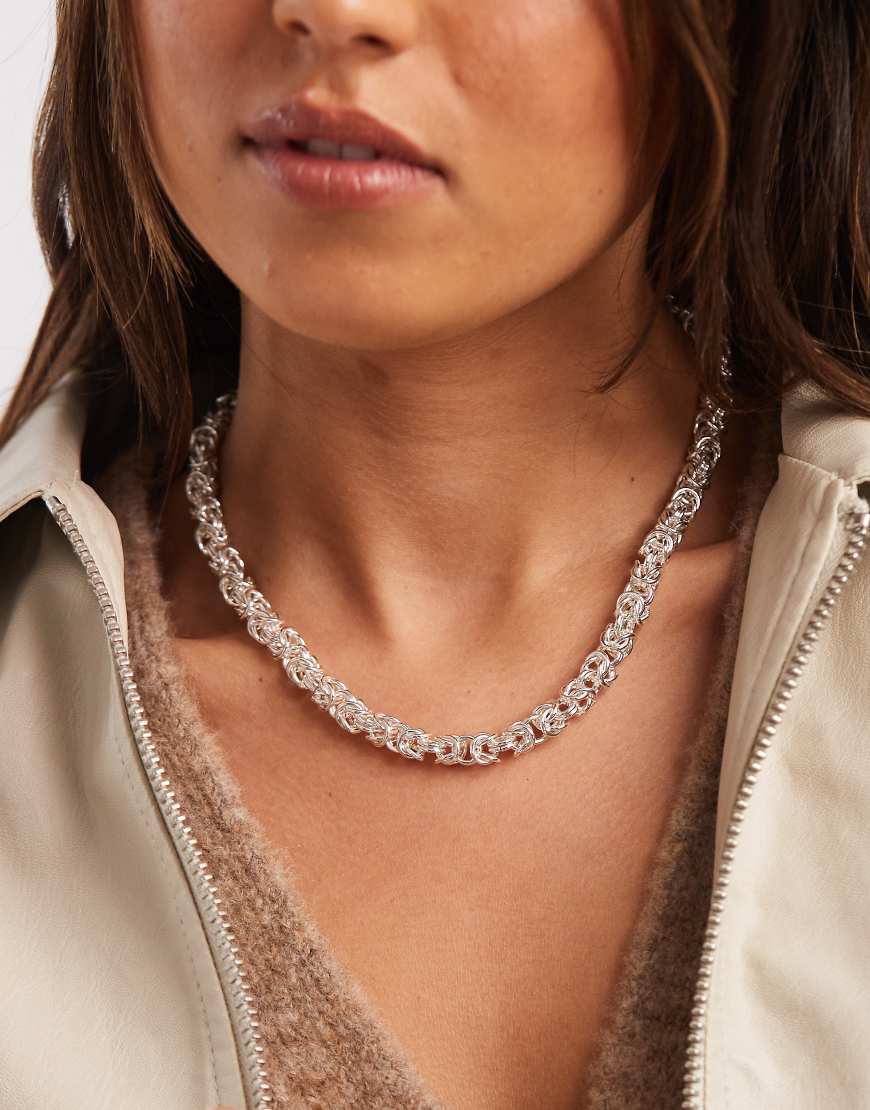 Accessorize Luxe - Strukturierte Halskette in Silberoptik von Accessorize