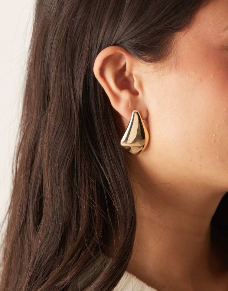 Accessorize - Ohrringe in Gold mit abstraktem Tropfen-Design-Goldfarben von Accessorize