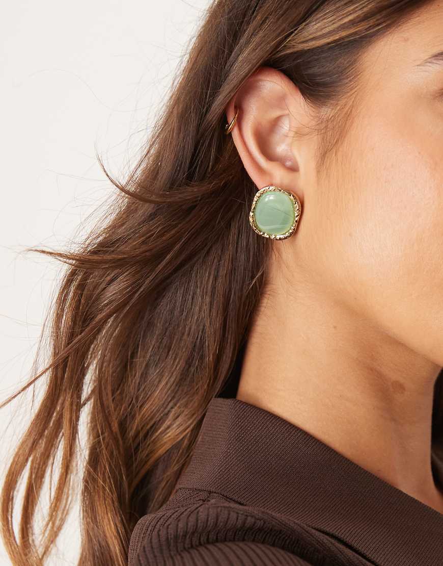 Accessorize - Ohrstecker im Vintage-Stil mit grünem Stein von Accessorize