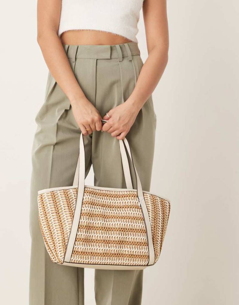 Accessorize - Schultertasche aus Webmustermix in neutralen Tönen von Accessorize