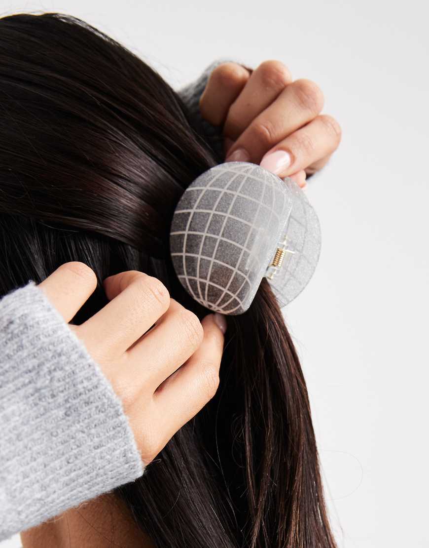 Accessorize - Silberfarbene Haarklammer im Diskokugel-Design von Accessorize