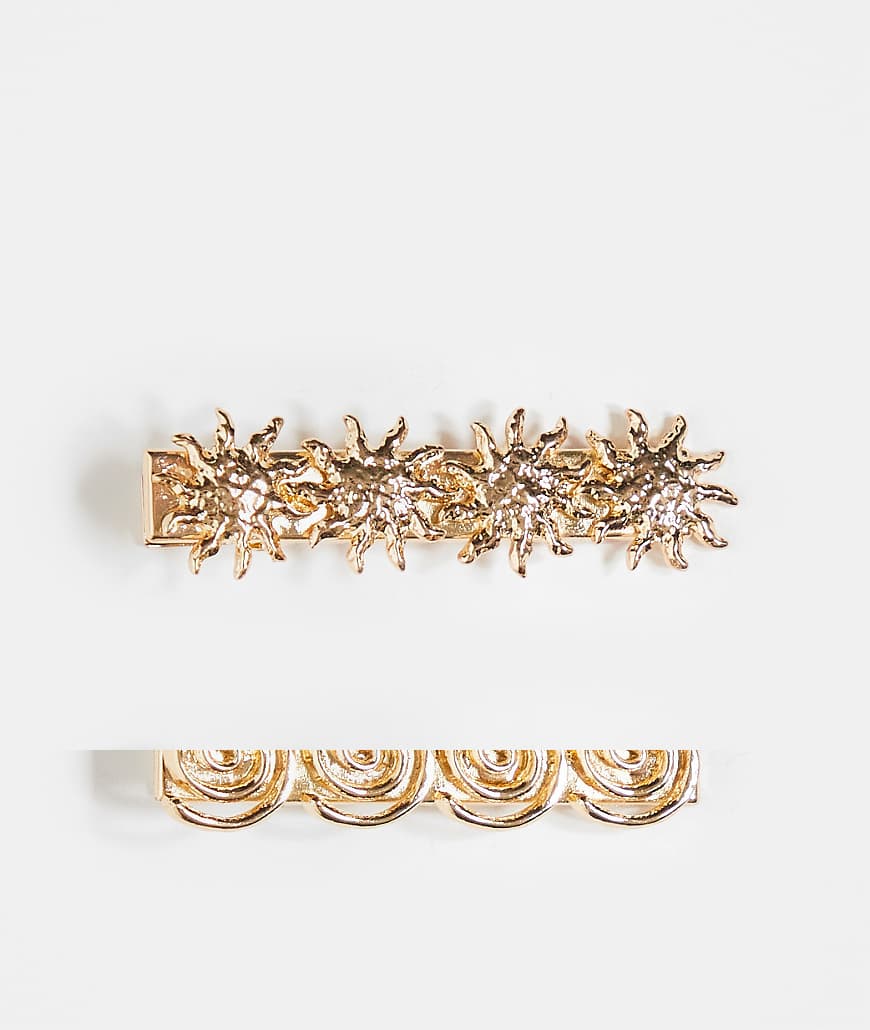 Accessorize - Soleil - 2er-Pack Haarspangen in Goldoptik-Goldfarben Accessorize - Soleil - 2er-Pack Haarspangen in Goldoptik-Goldfarben von Accessorize