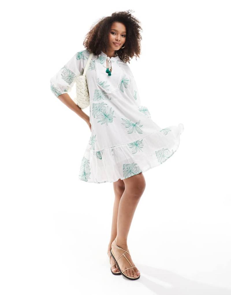Accessorize - Strandkleid in Weiß und Grün von Accessorize