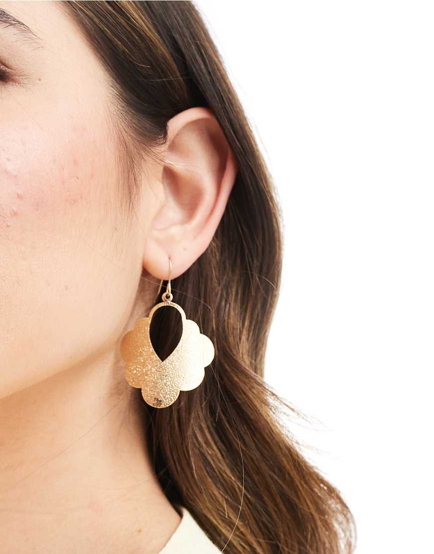 Accessorize - Strukturierte Wolken-Ohrringe in Gold-Optik-Goldfarben von Accessorize