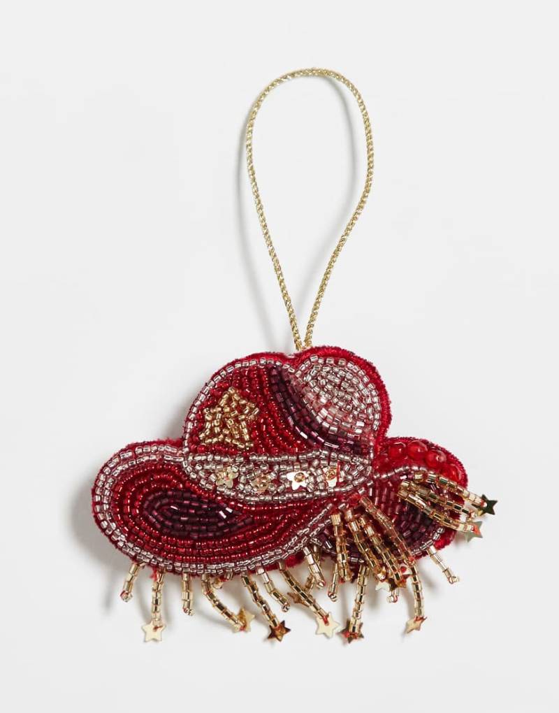 Accessorize - Verzierter, bunter Weihnachtsbaumschmuck im Cowboyhut-Design von Accessorize