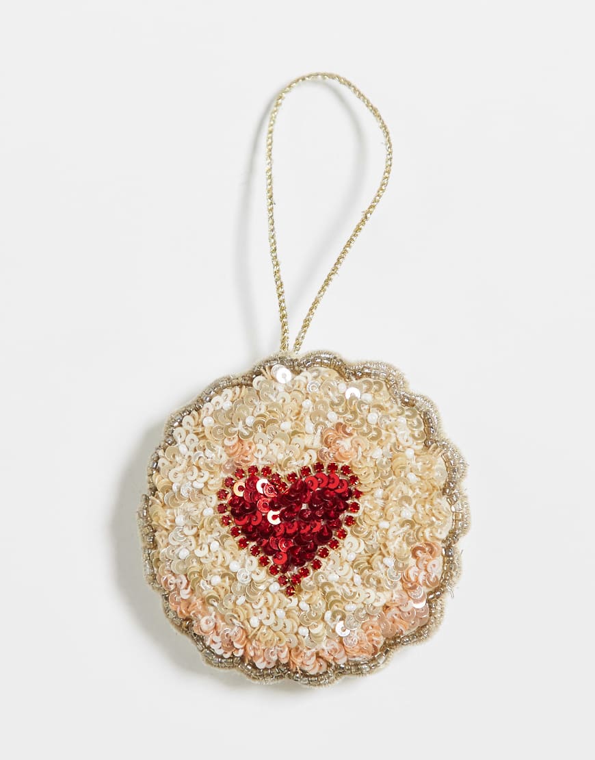 Accessorize - Verzierter Weihnachtsbaumschmuck im beigen Marmeladenkeks-Design-Neutral von Accessorize