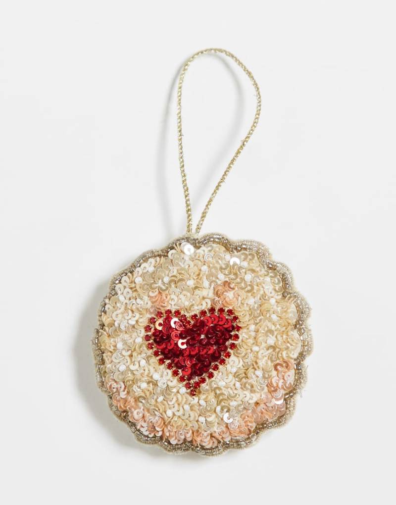 Accessorize - Verzierter Weihnachtsbaumschmuck im beigen Marmeladenkeks-Design-Neutral von Accessorize