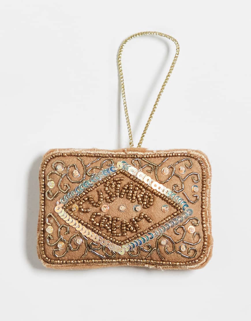 Accessorize - Verzierter Weihnachtsbaumschmuck im beigen Vanillekeks-Design-Neutral von Accessorize