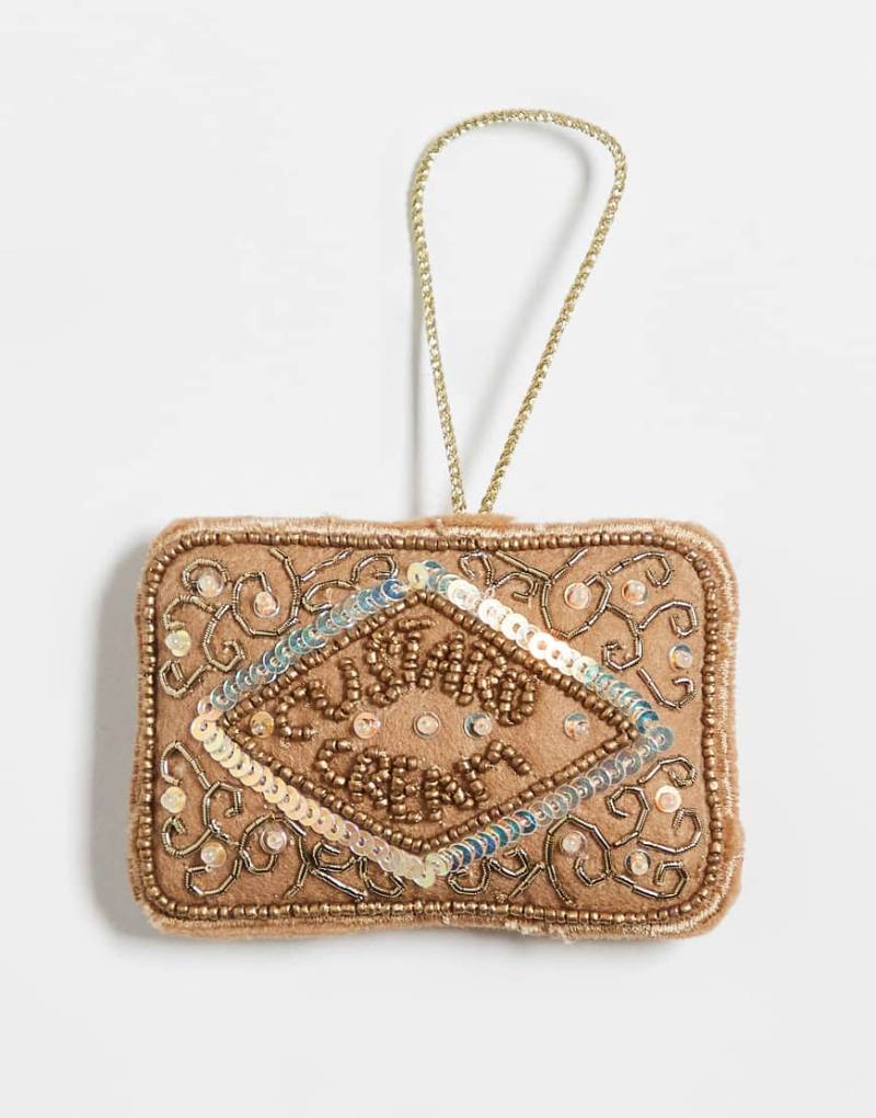 Accessorize - Verzierter Weihnachtsbaumschmuck im beigen Vanillekeks-Design-Neutral von Accessorize