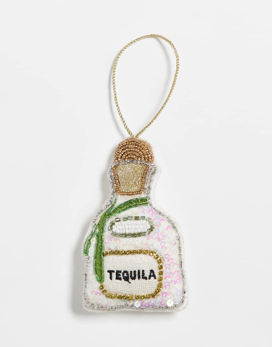 Accessorize - Verzierter Weihnachtsbaumschmuck im weißen Tequila-Design von Accessorize