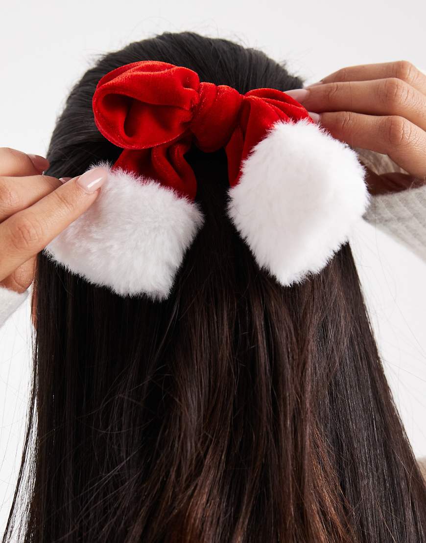 Accessorize - Weihnachten - Haarspange mit Weihnachtsmann-Schleife in Rot von Accessorize