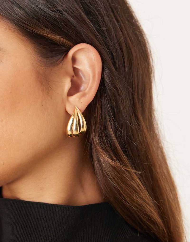 Accessorize - Z - Mehrreihiger Ohrring mit 14-Karat-Vergoldung-Goldfarben von Accessorize