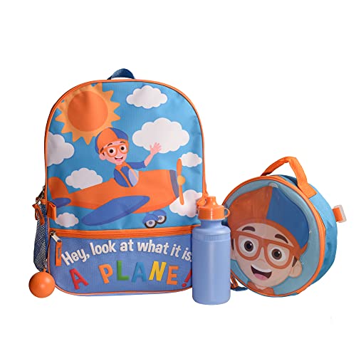 AI ACCESSORY INNOVATIONS Mädchen & Jungen Kleinkind Vorschule 4-teiliges Rucksack-Set Kinder 40,6 cm, Blippi, L von Accessory Innovations