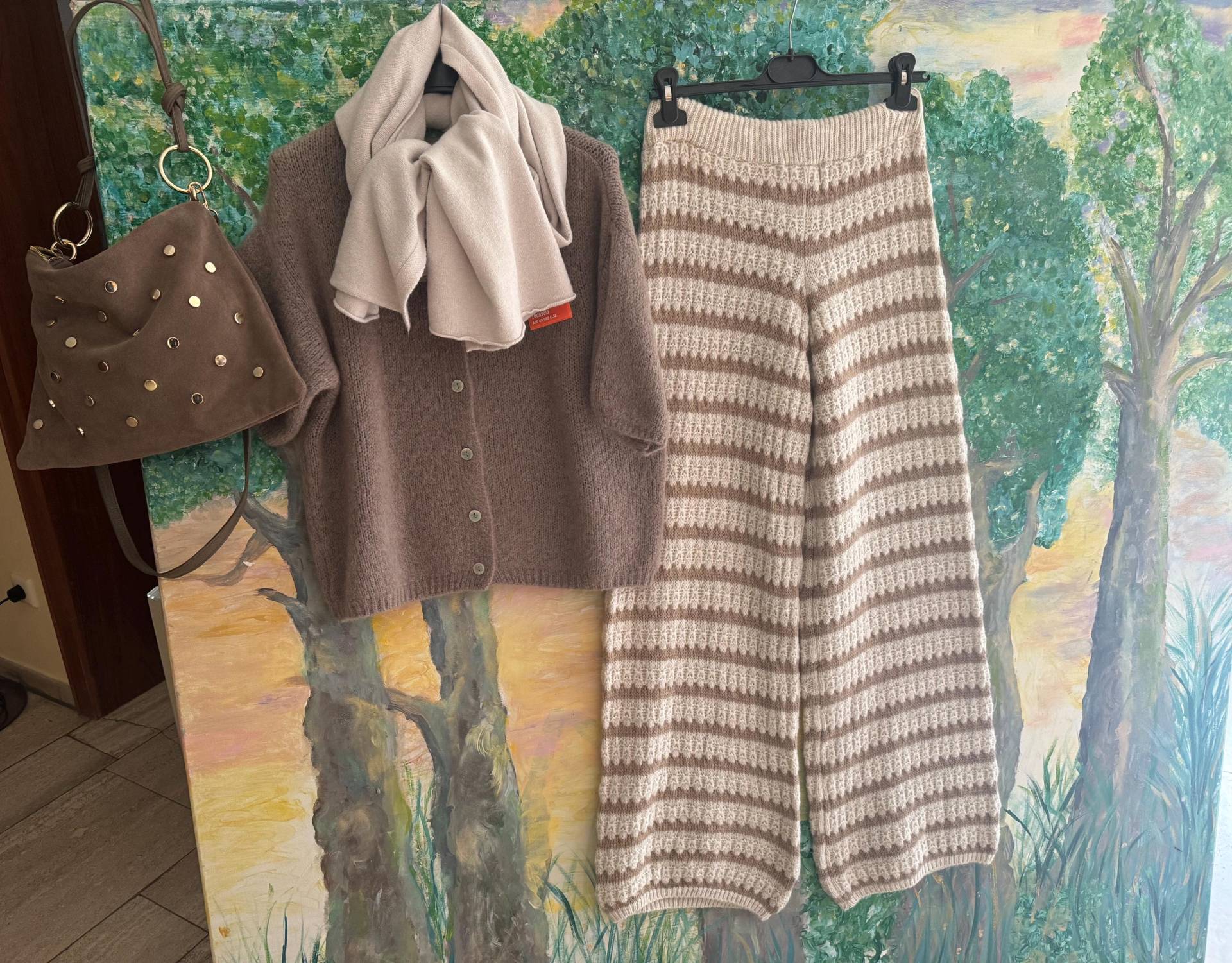 Große Leder Umhängetasche Made in Italy Verschiedenen Farben von AccessoryAndBags