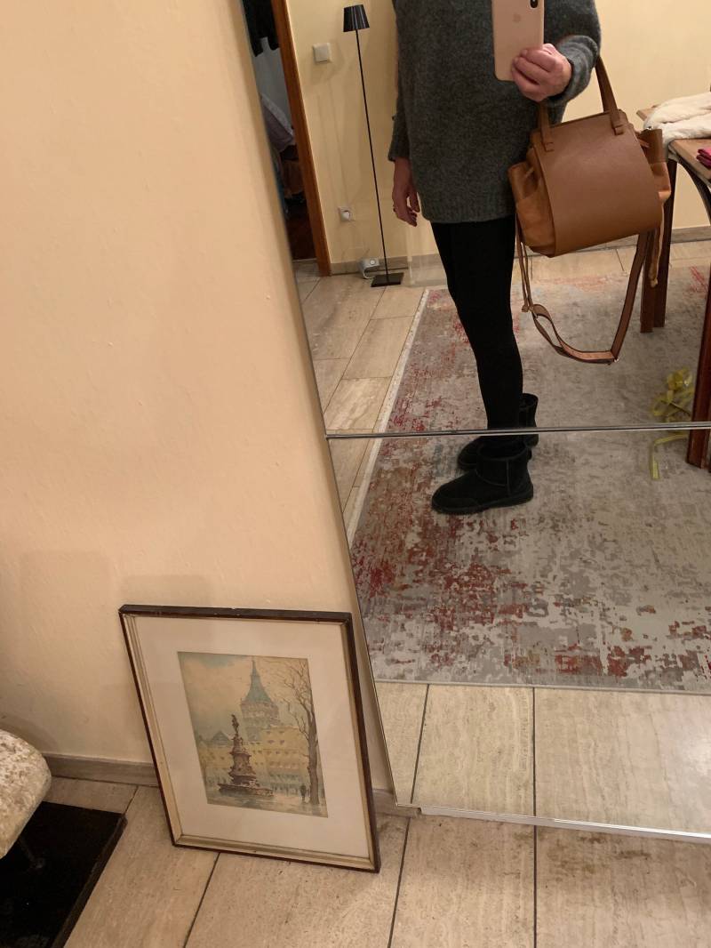 Hochwertige Leder Schultertasche Umhängetasche in Cognac Made Italy von AccessoryAndBags