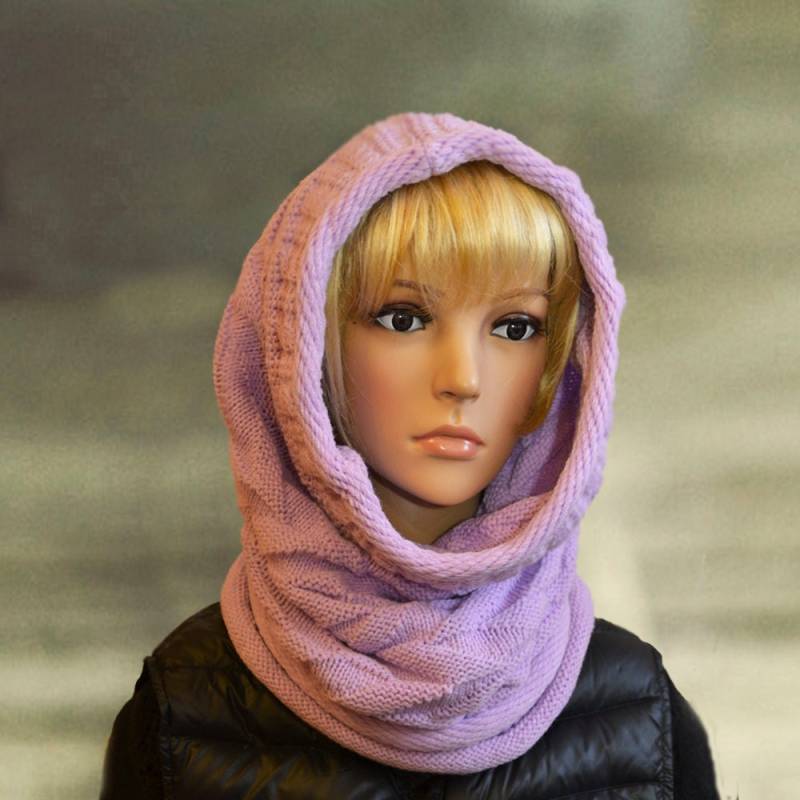 Handgestrickte Woll Kuschl Kapuze Winter Scoodie Halswärmer von AccessoryArty