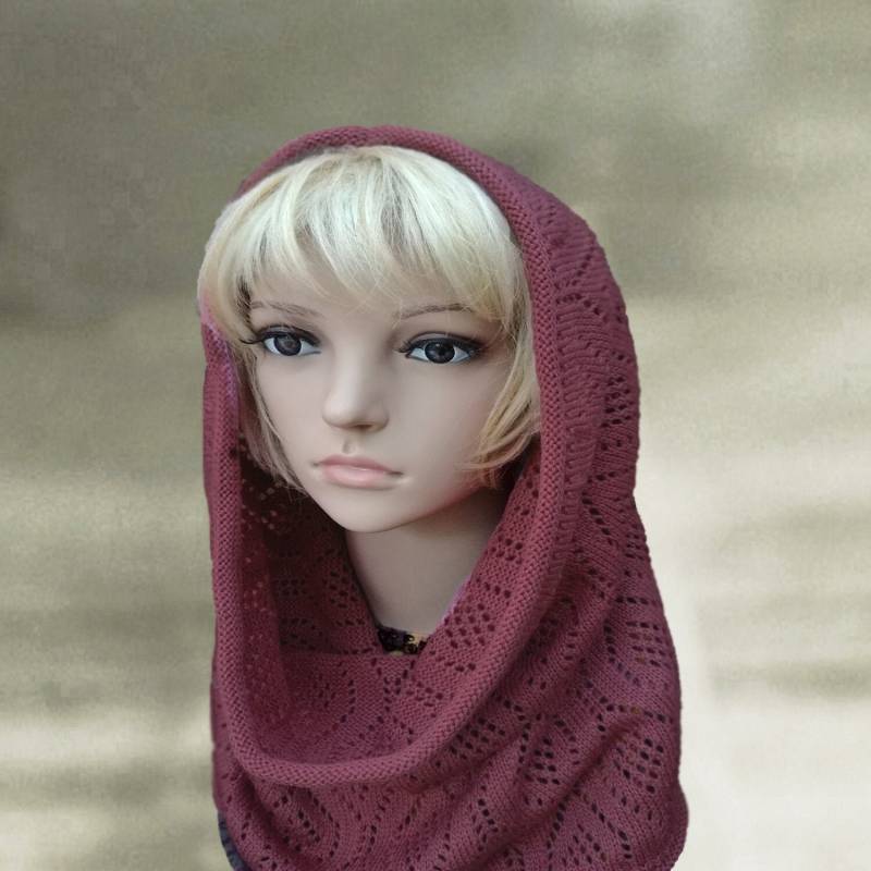 Handgestrickter Infinity Schal Lace Cowl, Vielseitige Loop von AccessoryArty