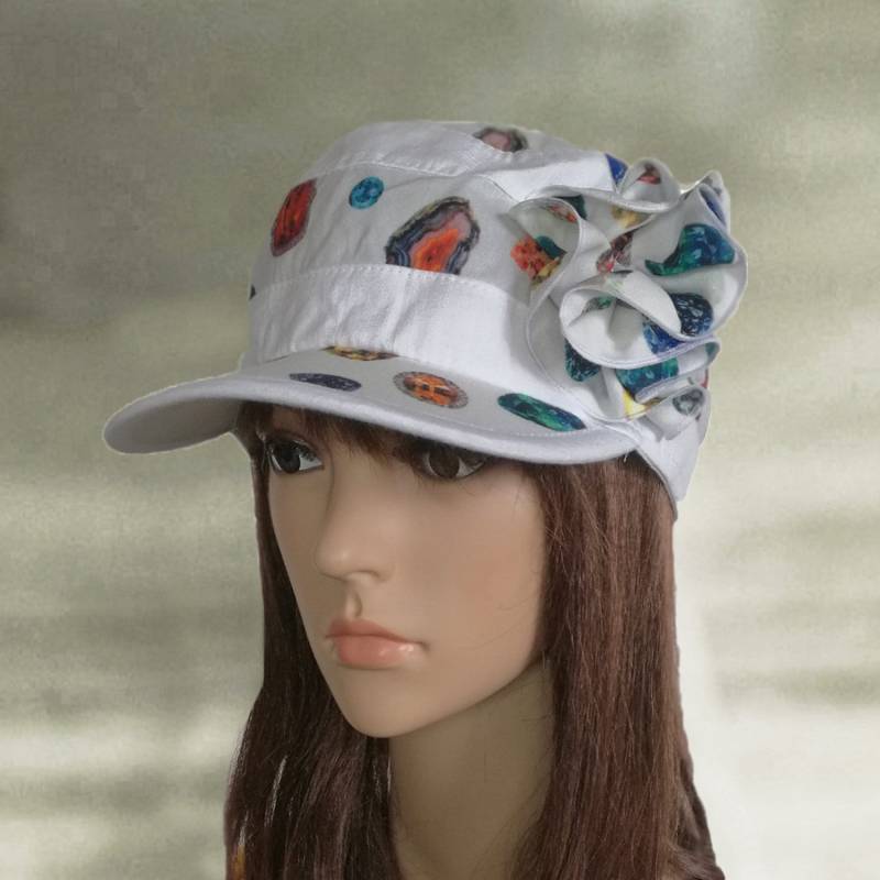 Sommerhut Aus Leinenmischung Damen-Sonnenhut Mit Gummiband von AccessoryArty