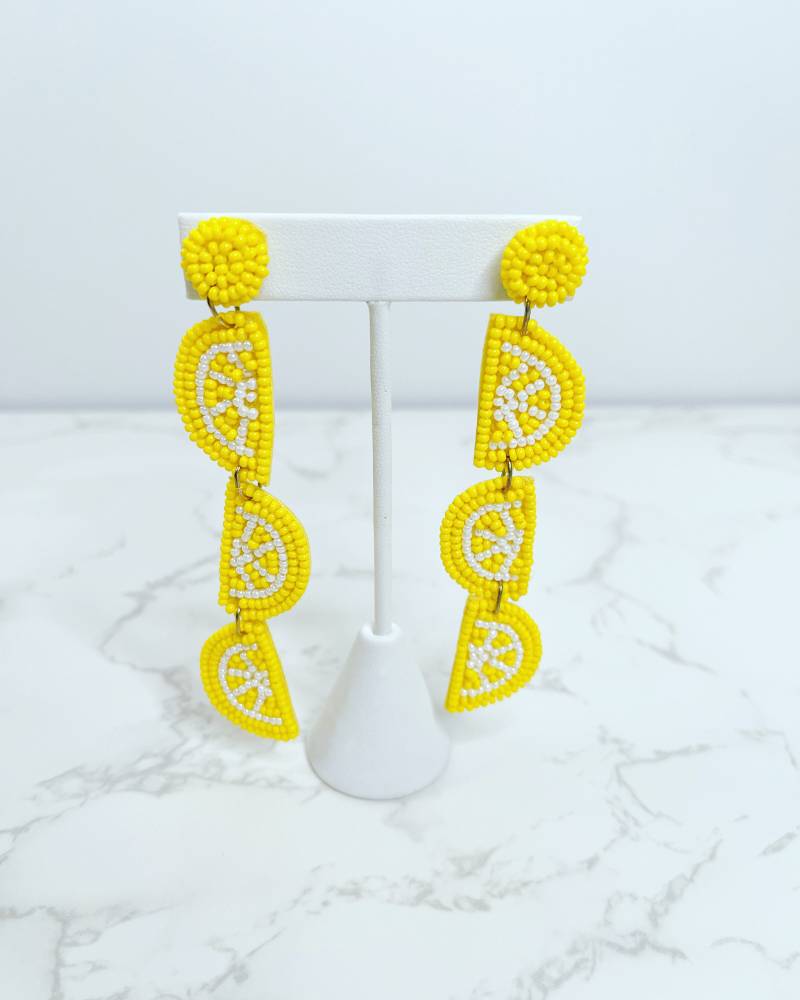 Zitrone Statement Ohrringe Sommer Gelbe von AccessorySouth