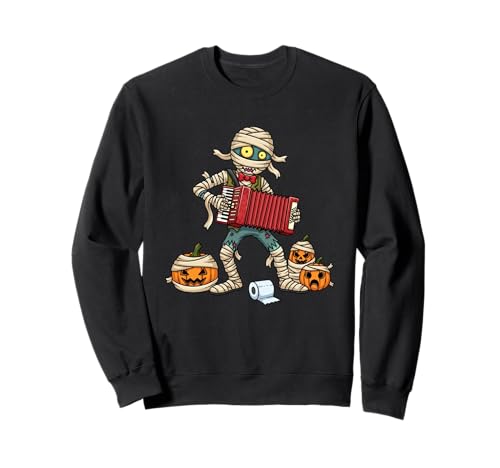 Lustiges Akkordeon Mama Kürbis Halloween Kinder Herren Damen Sweatshirt von Accordion Lover Cute Halloween Accordionist Outfit