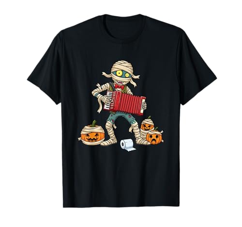 Lustiges Akkordeon Mama Kürbis Halloween Kinder Herren Damen T-Shirt von Accordion Lover Cute Halloween Accordionist Outfit