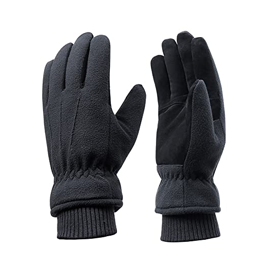 Acdyion Winter Handschuhe, Warm Futter aus Thinsulate Winterhandschuhe Outdoor Thermo-Handschuhe für Herren und Damen (Black, S) von Acdyion